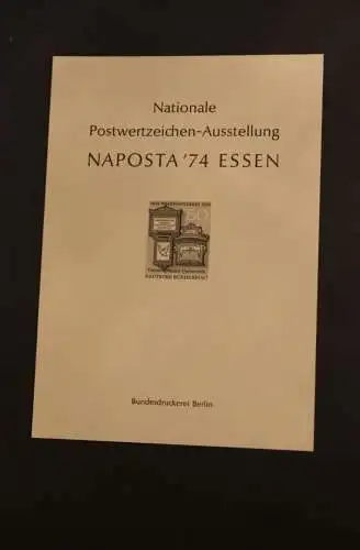 Deutschland; Vignette, Schwarzdruck NAPOSTA '74 Essen; UPU