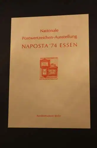 Deutschland; Vignette, Rotdruck NAPOSTA '74 Essen; UPU