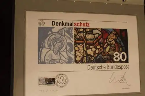 Europäischer Denkmalschutz 1986; Künstleredition mit Handsignatur; Limitierte Auflage; lesen