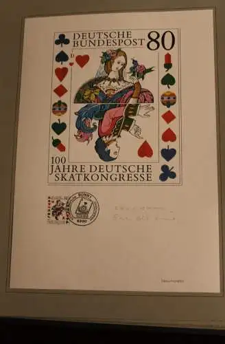 Deutsche Skatkongresse 1986; Künstleredition mit Handsignatur; Limitierte Auflage; lesen