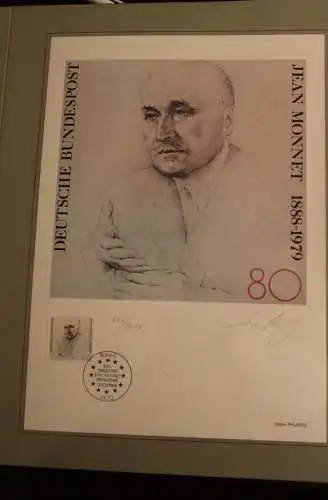 Jean Monnet 1988; Künstleredition mit Handsignatur; Limitierte Auflage; lesen