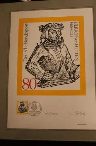 Ulrich von Hutten 1988; Künstleredition mit Handsignatur; Limitierte Auflage; lesen