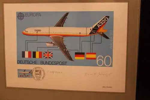 EUROPA - CEPT 1988: Airbus A 320; Künstleredition mit Handsignatur; Limitierte Auflage; lesen