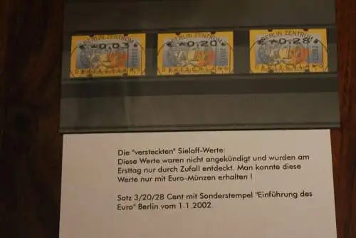 Deutschland 2002; ATM Sielaff; MiNr. 4; Versteckte Werte, lesen, gebraucht