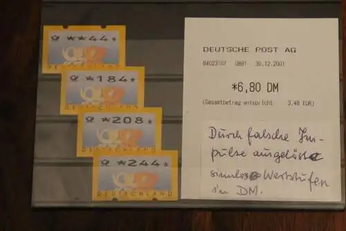 Deutschland 1999; ATM Sielaff; MiNr. 3; Fehldrucke, MNH