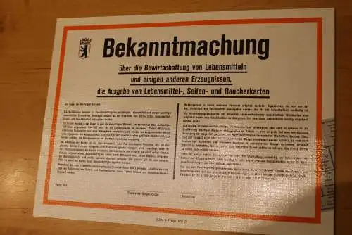 Paket- und Lebensmittelmarken des Senats von Berlin im Set, mit MH PZ I; MNH