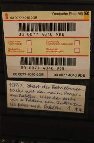 Premiumlabel Nr. 1, MNH