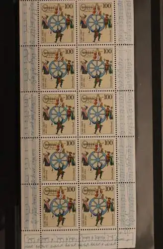 Zehnerbogen 100. Geburtstag von Carl Orff; MiNr. 1806; MNH, PF1806 I