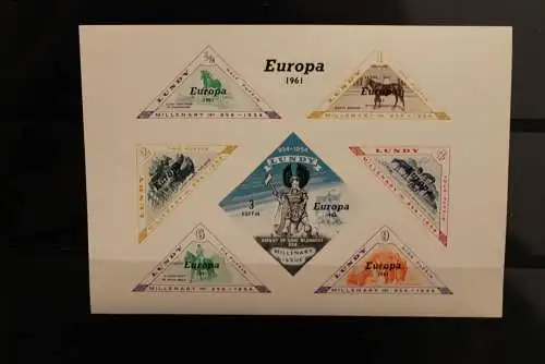 Lundy; EUROPA 1961, Block, MNH; lesen