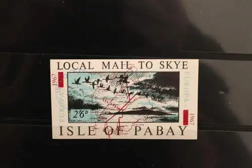 Isle of Pabay; EUROPA 1967, Block, kleines Format, Overprint, gebraucht; lesen