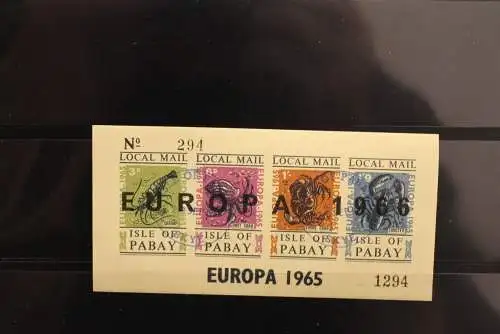 Isle of Pabay; EUROPA 1966, Block, gebraucht; lesen