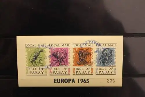 Isle of Pabay; EUROPA 1965, Block, gebraucht; lesen