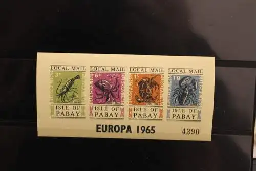 Isle of Pabay; EUROPA 1965, Block, MNH; lesen