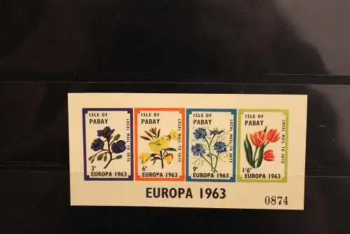 Isle of Pabay; EUROPA 1963, Block, großes Format, MNH; lesen