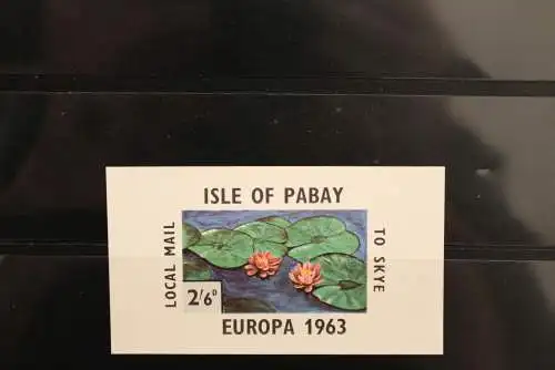 Isle of Pabay; EUROPA 1963, Block, kleines Format, MNH; lesen