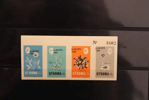 Stroma; EUROPA 1966, Block, großes Format, MNH,  lesen