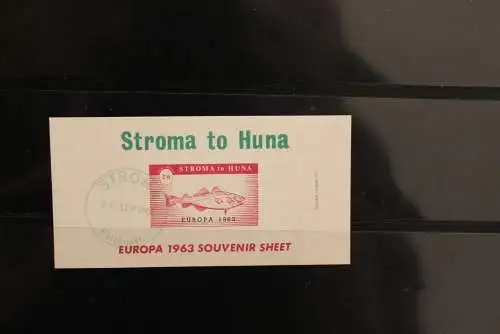 Stroma; EUROPA 1963, Block, weißes Papier, gebraucht; lesen