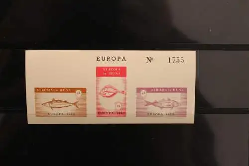 Stroma; EUROPA 1963, Block, gelbliches Papier, MNH; lesen