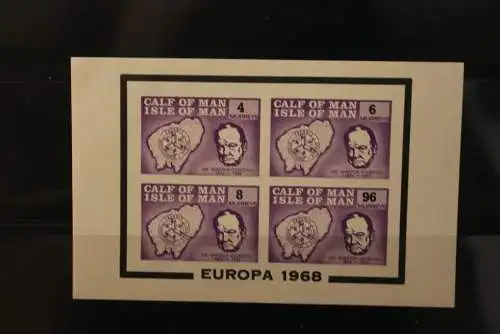 Calf of Man; Isle of Man; EUROPA 1968, Block, großes Format, MNH; lesen