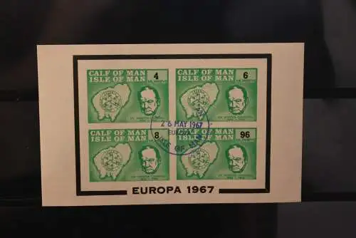 Calf of Man; Isle of Man; EUROPA 1967, Block, großes Format, gebraucht; lesen