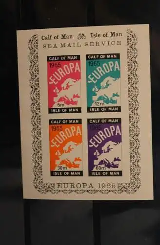 Calf of Man; Isle of Man; EUROPA 1965, Block, MNH; lesen