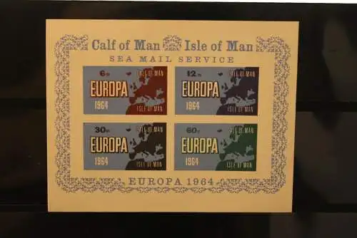 Calf of Man; Isle of Man; EUROPA 1964, Block, MNH; lesen