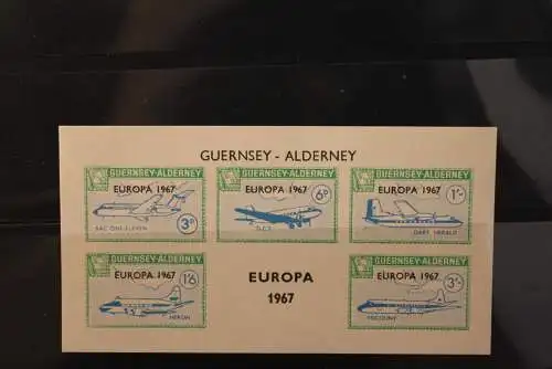 Guernsey-Alderney; EUROPA 1967, Block, kleines Format, MNH; lesen