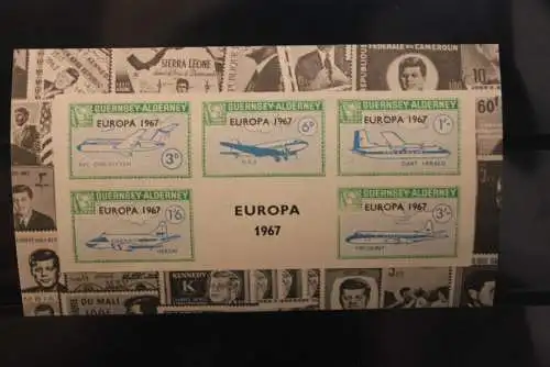 Guernsey-Alderney; EUROPA 1967, Block, großes Format, MNH; lesen