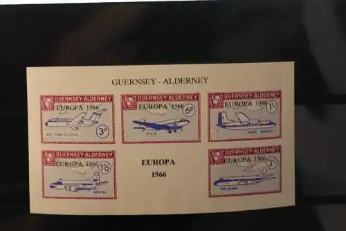 Guernsey-Alderney; EUROPA 1966, Block, kleines Format, MNH; lesen