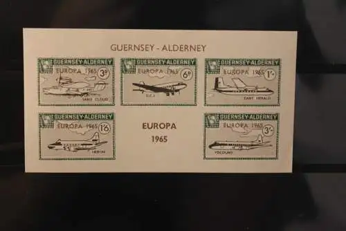 Guernsey-Alderney; EUROPA 1965, Block, MNH; lesen