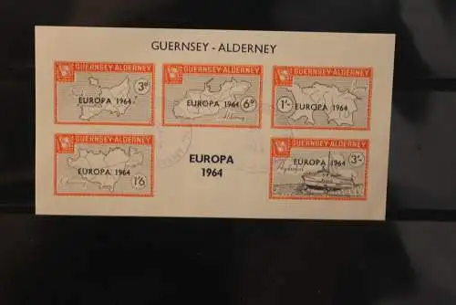 Guernsey-Alderney; EUROPA 1964, Block, gebraucht; lesen