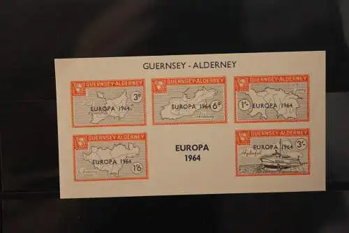 Guernsey-Alderney; EUROPA 1964, Block, MNH; lesen