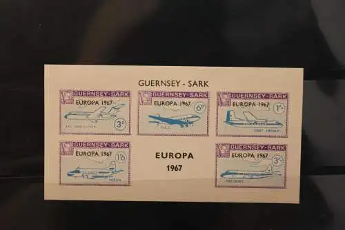 Guernsey-Sark ; EUROPA 1967, Block, kleines Format, MNH, lesen