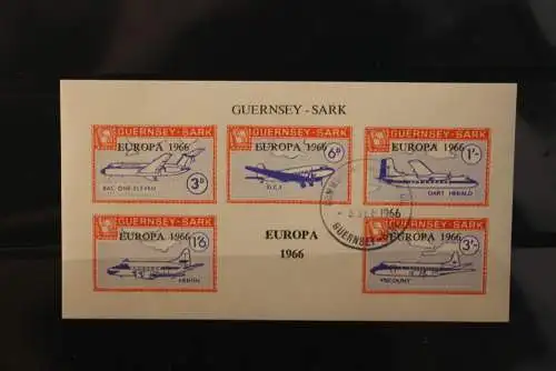 Guernsey-Sark ; EUROPA 1966, Block, kleines Format, gebraucht, lesen