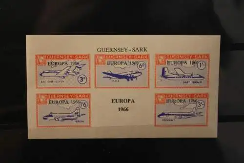 Guernsey-Sark ; EUROPA 1966, Block, kleines Format, MNH,  lesen