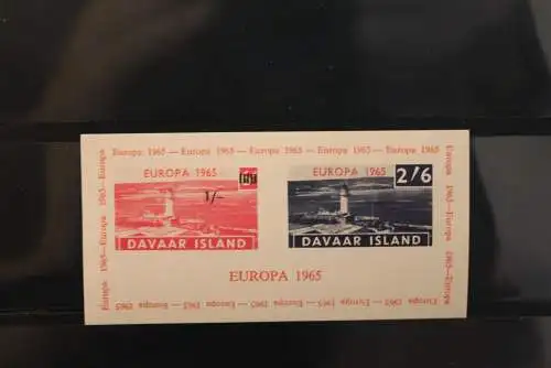 Davaar Island; EUROPA 1965, Block, weißes Papier, MNH; lesen