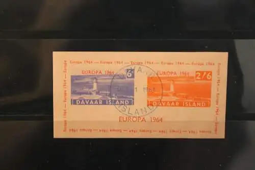 Davaar Island; EUROPA 1964, Block, rosa Papier, gebraucht; lesen