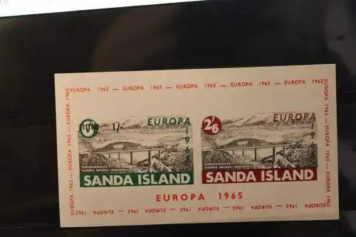 Sanda Island; EUROPA 1965, Block, weißes Papier, MNH; lesen