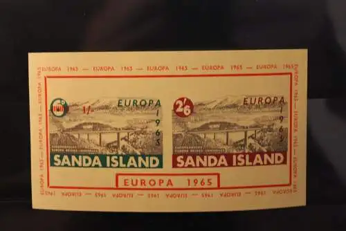 Sanda Island; EUROPA 1965, Block, gelbes Papier, MNH; lesen