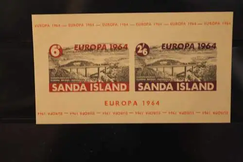 Sanda Island; EUROPA 1964, Block, gelbes Papier, MNH; lesen