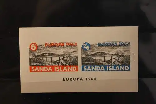 Sanda Island; EUROPA 1964, Block, weißes Papier, MNH; lesen