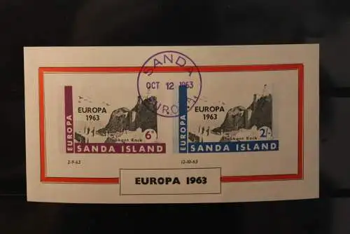 Sanda Island; EUROPA 1963, Block, rote Umrandung, gebraucht; lesen