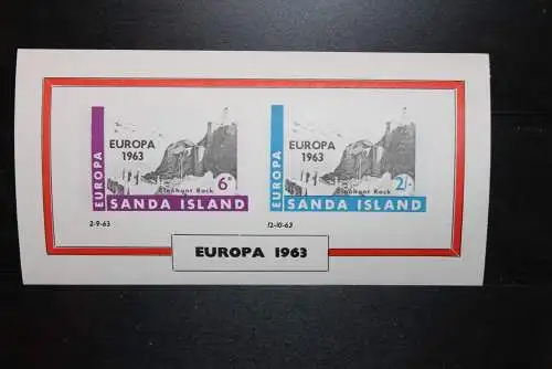 Sanda Island; EUROPA 1963, Block, rote Umrandung,  MNH; lesen