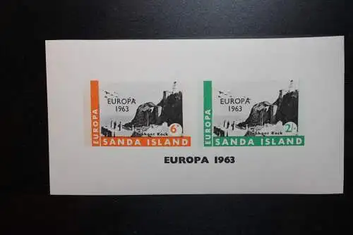 Sanda Island; EUROPA 1963, Block, weißes Papier,  MNH; lesen