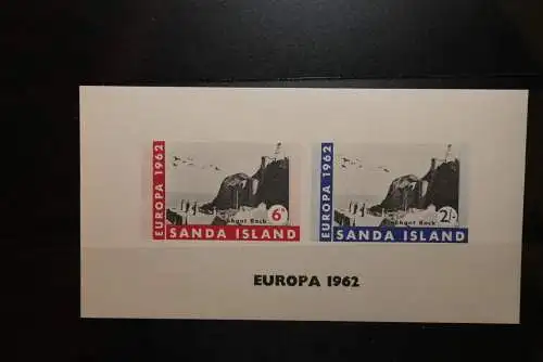 Sanda Island; EUROPA 1962, Block, weißes Papier,  MNH; lesen