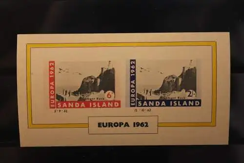 Sanda Island; EUROPA 1962, Block, gelbes Papier,  MNH; lesen