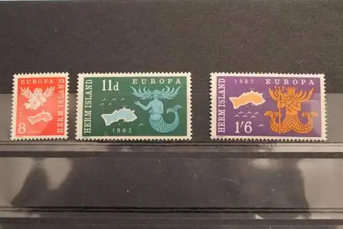 Herm Island; EUROPA 1962, 3 Werte, gezähnt, MNH; lesen