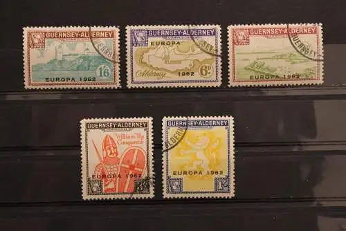 Guernsey-Alderney; EUROPA 1962, 5 Werte, gezähnt, gebraucht; lesen