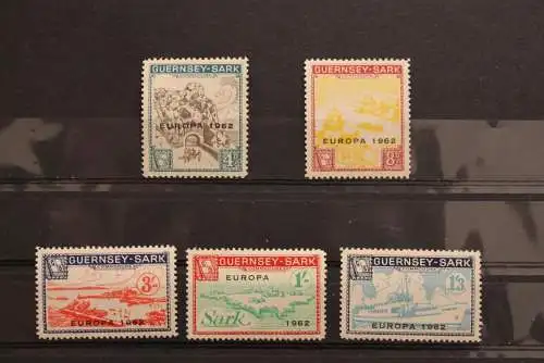 Guernsey-Sark; EUROPA 1962, 5 Werte, gezähnt, MNH; lesen