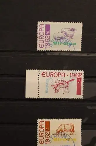 Stroma; EUROPA 1962, 3 Werte, gezähnt, gebraucht; lesen